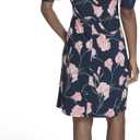 Tommy Hilfiger Women's Short Puff Sleeve V-Neck Shift Mini Dress, Size 12