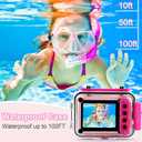 Pool Toy & Kids Underwater Camera - 99FT Waterproof Kid Action Camera 1080P Video&20MP Photo with Flip Lens, Includes 32GB Card for Diving Swimming Beach Snorkeling,Birthday Gift for Girls - GKTZ
