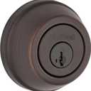 Kwikset 780 Deadbolt Lock, Venetian Bronze Round Exterior Keyed Front Entry Door, Pick Resistant SmartKey Rekey Security, Single Cylinder Dead Bolt, with Microban Protection (New)