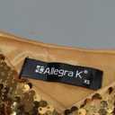 Allegra K Women's Sequined Shining Camisole Club Party Glitter Disco Sparkle Cami Top XS
