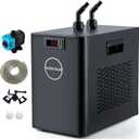 BAOSHISHAN Aquarium Chiller 42gal 1/10 HP Water Chiller for Hydroponics System with Compressor Refrigeration Special Quiet Design for Fish Tank Axolotl Coral Reef Tank 160L