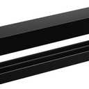 Landical 1 Set 4 ft Long Plastic Sliding Cabinet Door Track Hardware Set for 1/4" Thick Panels Glass Window Cabinet Door Track for Sliding Closet Doors, Easy Quick Installation (Black)