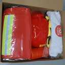 IVENRXIU Toddler Dress Up Clothes, Kids Role Play Costumes 4 In 1 Set-Police Doctor Fireman Engineer for Kids Boys and Girls 3-8, Career Dress Up Pretend Play Toys, Birthday Halloween Christmas Gifts (Red)