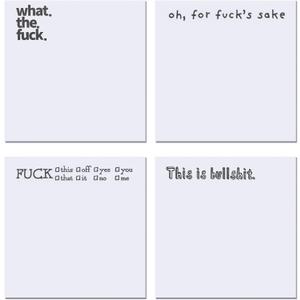 Funny Sticky Note, 4 Pieces Novelty Memo Pads Sticky Note, Funny Office Supplies, Current Mood Sticky Note Tabs, Office Desk Accessory Gifts (Style 1)