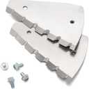 Silkfly 2 Pcs 8 Inch Curved Electric Ice Auger Blades Heavy Duty Stainless Steel Replacement Drill Blades Compatible with Strike Master Eskimo for Ice Fishing Winter Outdoor