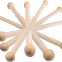Paracord Planet Wooden Dowel Rods  Unfinished Natural Wood Sticks (2 Pack, 13 Inch)