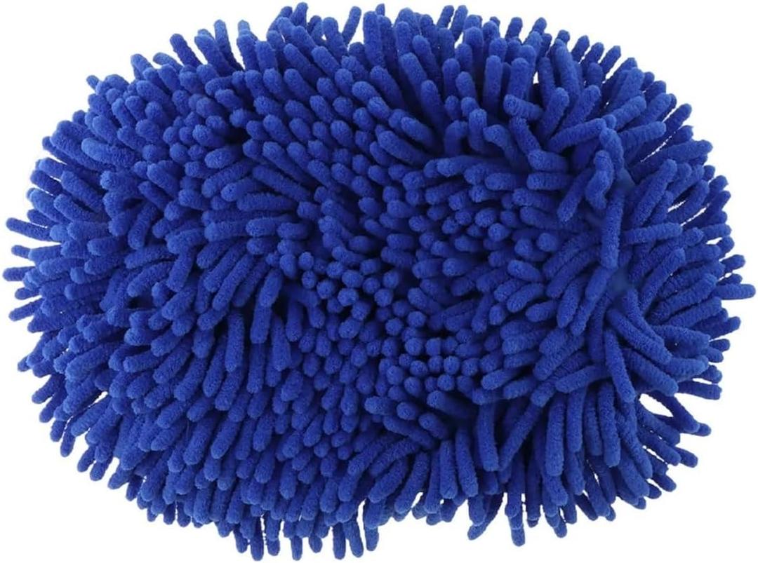 Car Washing Tools Car Wash Brush Mop Head Replacement Chenille Microfiber Car Wash Glove Car Cleaning Practical(Blue)