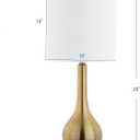 JONATHAN Y Dylan Teardrop LED Table Lamp 25", Brass Gold