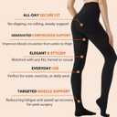 Medical Compression Pantyhose for Women and Men, 20-30 mmHg Compression Tights, Closed Toe, Graduated Support Hose High Waist Compression Stockings for Varicose Veins, Edema, DVT