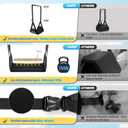Airplane Foot Hammock, No Collapse Foot Rest for Plane Travel with Extended Adjustment Strap, Portable Desk Foot Hammock with Thickened Foam, Foot Sling Travel Essentials to Relax Your Feet(Black 2PC)