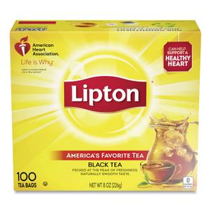 Lipton Tea Bags Black Flavor 100 Bags Per Box, BBD 04/2028