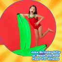 12 Pcs Large Inflatable Bananas Props 26 Inch Blow Up Banana Big Gaint Banana Bachelorette Party Game PVC Banana Balloon for Bridal Shower Engagement Summer Water Pool Toys (Green)