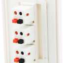 Premium 3 Speaker Wall Plate, Speaker Plug, Supports 3 Speaker Configurations, Speaker Port for Wall Speaker Wire, Speaker Wire in Wall, Wire Wall Plate -1 Gang Screwless