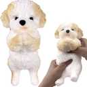 Hand Painted Dog Squishy Toys，Big Cute Ultra Soft Squeeze Fidget Puppy Toy for Stress Relief ,Kawaii Squishies Sticky Animal Toys for Adults Kids,Decompression Sensory Balls Toys (Teddy)