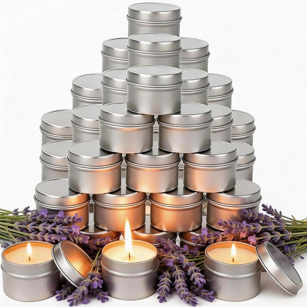 50 Pcs 2 Oz Mini Lavender Scented Soy Candle Set,Wedding Favors for Guests Bulk 50,The Quantity of Multiple Sets Meets Your Needs for Wedding and Party Gifts and Party Favors.