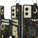 Shorogyt for Moto G Stylus 5G 2024 Wallet Case with Card Holder - Designer Constellation Kickstand Magnetic Clasp Back Flip Folio Leather Phone Cases for Women Men Girls