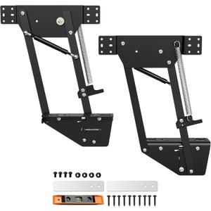 Mixer Lift for Cabinet, Appliance Lift for Cabinet with Soft-Close Spring-Loaded Locking Mechanism and Mounting Base, Shelf Not Included, Lift Assist for Mixers, Blenders, and More (Matte Black)