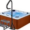 Hot Tub Handrail,Adjustable 48"-63" Height SPA Handrail,360 Rotatable Hot Tub Safety Handrail,Inside and Outside Two-Way handrails for Indoor or Outdoor,600 LBS Capacity