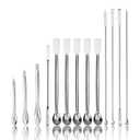 15Pcs Stainless Steel Lab Spatula Micro Scoop Reagent Laboratory Mixing Spatula 22cm Long Sampling Spoon