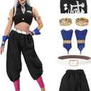 C-ZOFEK Women's Uzui Tengen cosplay Costume Full Set with Armband Wrist Brace Gaiters for Halloween Party (Large)