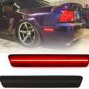 NSLUMO Led Rear Side Marker Lights for 1999-2004 F-ord Mustang Rear Bumper Led Side Marker Lamp 2pcs Smoked Lens