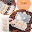 Egg Holder Camping, Shockproof 8 Grid Egg Container Clear Portable EggTray with Lid Plastic Eg-g Carrier for Refrigerator, Eg-g Storage Case for Camping Picnic Travel(SIZE:8)