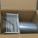 6 Inch Hooded Wall Vent Cover, Dryer Exhaust Vent Metal Mesh Cover Outside, Wall Vents Cover Cap Exterior Air Exhaust with Pest Bird Guard, Screen and Damper for Kitchen Bathroom House Range Hood HVAC (White)