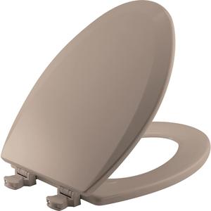 Bemis 1500EC 068 Toilet Seat with Easy Clean & Change Hinges, 1 Pack Elongated, Fawn Beige (19.24"L x 14.13"W)