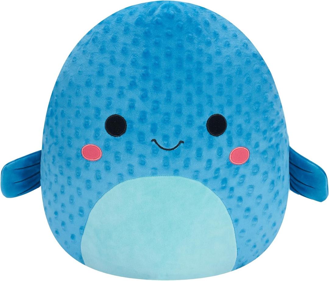 Squishmallows Original 16in Refalo The Blue Pufferfish  Official Jazwares Plush (Large)