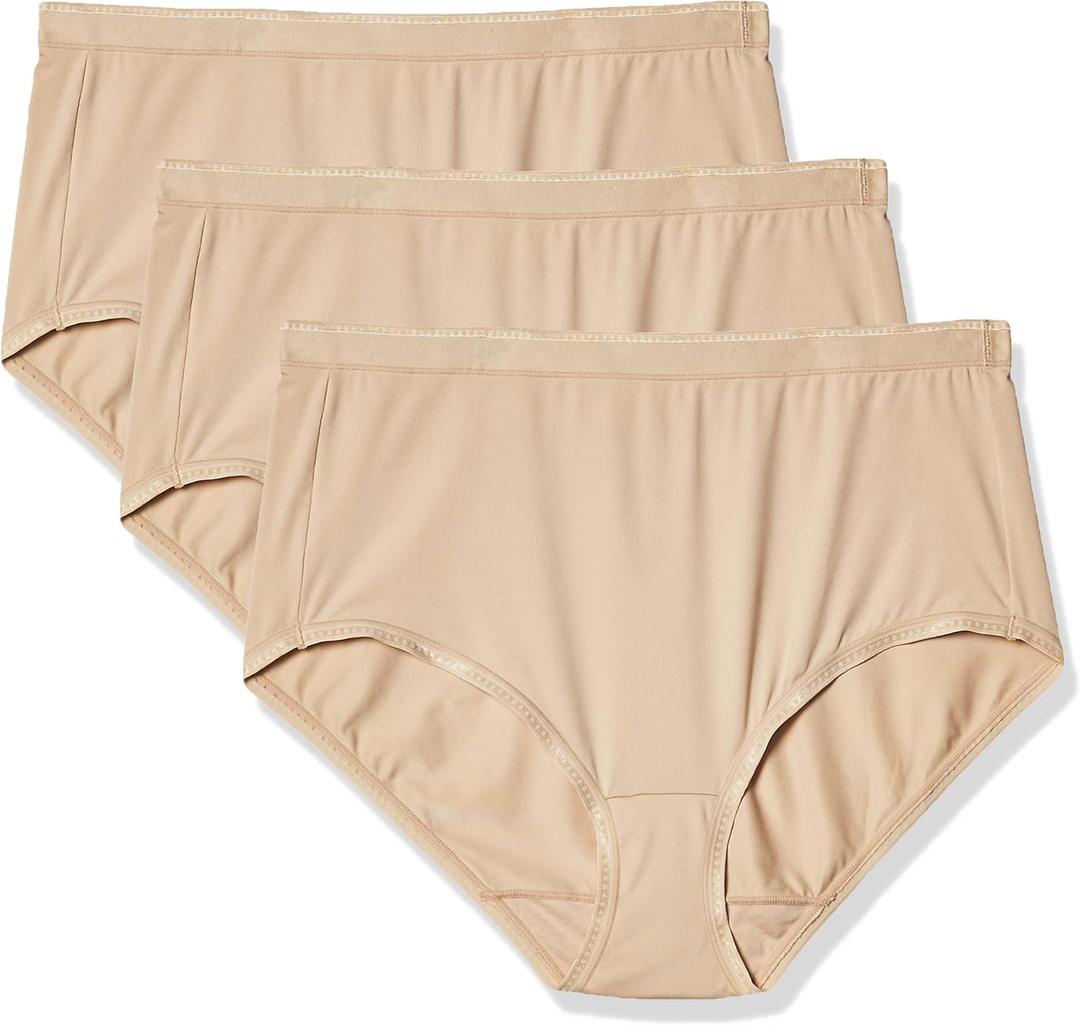 Vanity Fair Women's Comfort Where It Counts Brief (3 Pack) (6/M)