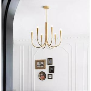 Kayna Modern 6-Light Gold Wheel Seeded Glass Chandelier for Dining Room - 25"Dia.x24.5"H
