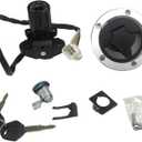 RAYANA Ignition Switch+Gas Fuel Tank Cap Cover+Seat Lock+Keys Compatible For Kawasaki Z1000 2010-2016 Ignition Switch Fuel Gas Cap Cover Seat Lock Key Set