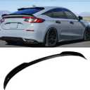 Rear Spoiler Compatible with 2022-2026 Honda Civic Hatchback, Glossy Black Trunk Exterior Duckbill High Kick Tail Deck Lid Wing Lip Splitter Fits EX-L/LX/Sport/Sport Touring