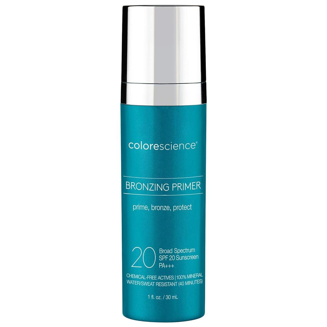 Colorescience Bronzing Primer SPF 20, Water Resistant Mineral Sunscreen, Broad Spectrum SPF 20 UVA/UVB Skin Protection, 1 Fl Oz (Pack of 1)