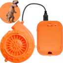 Inflatable Costume Fan Replacement, Mini Blower Fan Dinosaur Pump for Inflatable Costume Blow Up (Orange)