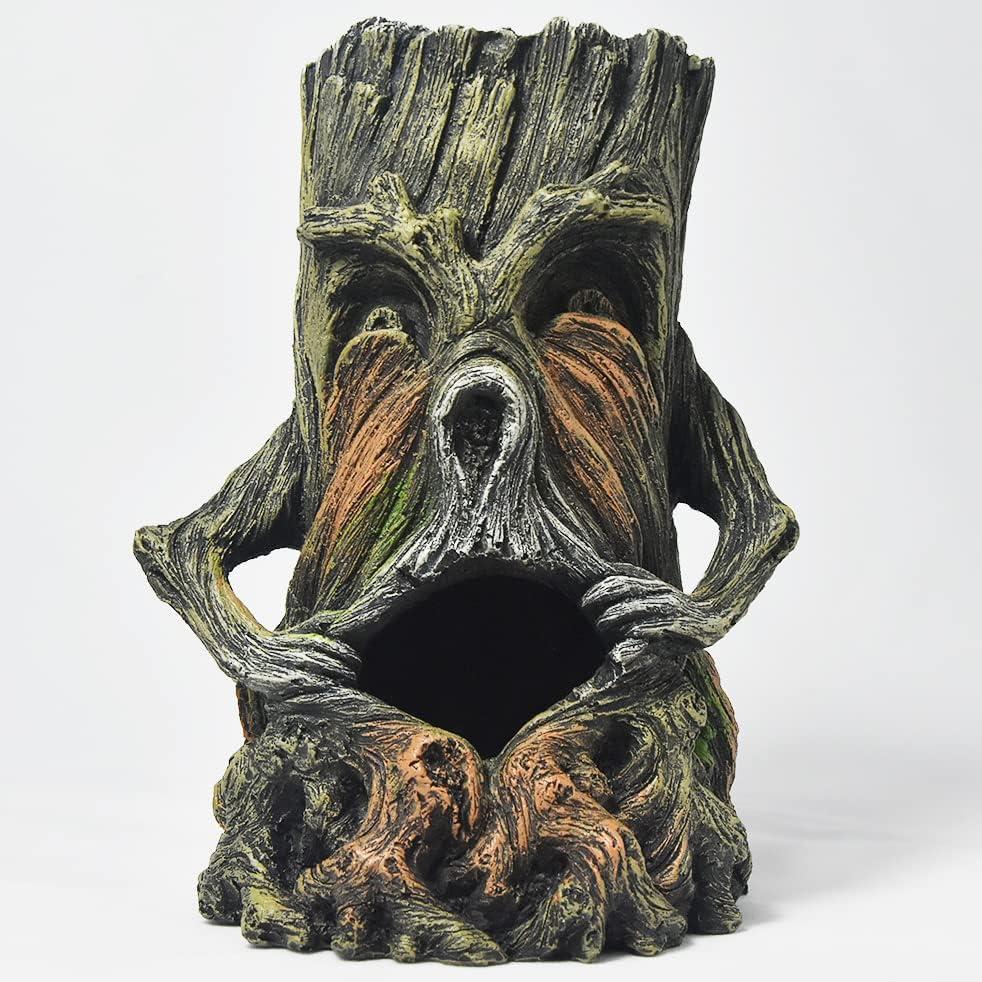 Fish Tank Decorations-Hollow Tree Trunk Aquarium Decorations Disney Aquarium Decorations for Betta Hideout Caves Large Aquarium Dcor Thematic Ornaments