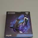 BENGOO G9000 Stereo Gaming Headset for PS4 PC Xbox One PS5 Controller, Noise Cancelling Over Ear Headphones with Mic, LED Light, 7.1 Surround Sound, Soft Memory Earmuffs for Nintendo Xbox Series X|S (Blue)