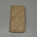 Generic Womens RFID Blocking Floral Zip Around Wallet, Large Capacity, Beige Wristlet