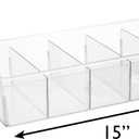 ClearSpace Plastic Pantry Organization and Storage Bins with Removable Dividers Perfect Kitchen Organization or Kitchen Storage Refrigerator Organizer Bins, Cabinet Organizers (4 Pack XL)