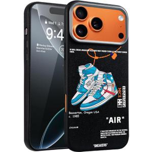 Cool Design Phone Case for iPhone 17 Pro Max Case for Boys Men Aesthetic Shockproof Basketball Sneaker Sports Designer Cases Compatible with iPhone 17 Pro Max (Black)