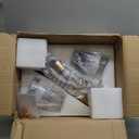 URSOLA Bathroom Vanity Light, 3 Lights Bathroom Light Fixtures, 19.7 inch Bathroom Light Fixtures Over Mirror Black and Gold, with Bevelled Edge and Clear Glass Shade Wall Lamp