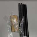 Curtain Rods for Windows 48 to 84 Inch(4-7 Feet),Black 1'' Diameter Drapery Rods with End Cap Style Design,Modern Adjustable Heavy Duty Curtain Rod,Size:36''-88''