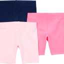 Simple Joys by Carter's Toddler Girls 3-pack Bike Shorts, pink, navy, 3T