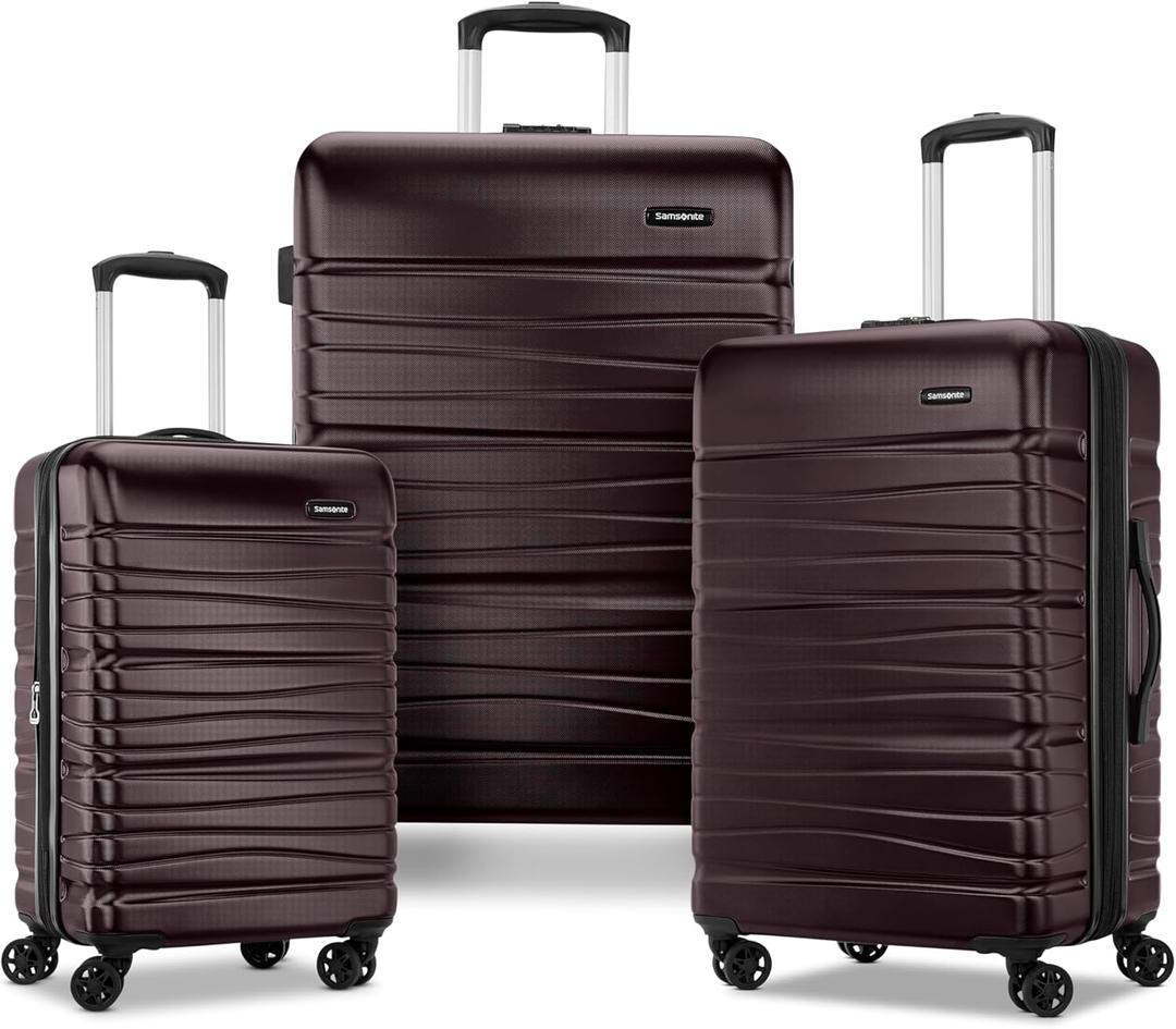 Samsonite Evolve SE Hardside Expandable Luggage with Double Spinner Wheels, Cordovan, 3PC Set (CO/M/L)