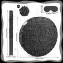 Black Round Blank Pinata Circle Folding Pinata with Bat Stick Blindfold Confetti for Kids Birthday Wedding Celebration Baby Shower Carnival Party Supplies,13 x 13 x 3.15 Inches