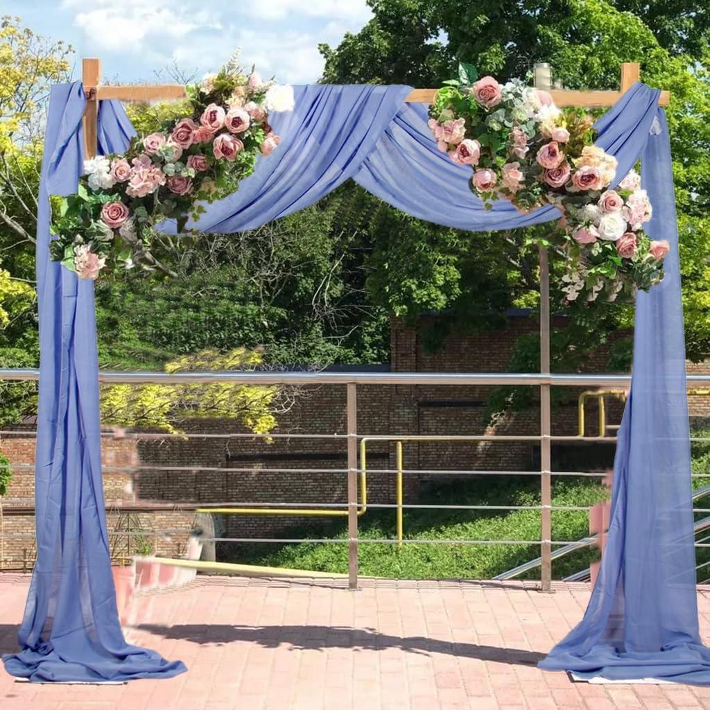 Wedding Arch Draping Fabric 20 Ft Periwinkle Color Chiffon Drapes for Weddings Chiffon Wedding Arch Drapes Fabric Ceremony Reception Swag Chiffon Fabric Drapery Party Ceiling Decoration Wedding Arch Draping Fabric 20 Ft Periwinkle Color Chiffon Drapes for Weddings Chiffon Wedding Arch Drapes Fabric Ceremony Reception Swag Chiffon Fabric Drapery Party Ceiling Decoration