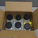 8 oz Glass Juice Bottles with Lids 6-Pack - Reusable Small Juice Drinking Jars for Green Juices, Shots & Smoothies