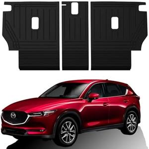 Ecarzo Backrest Mat Compatible with 2017-2024 2025 Mazda CX-5 Accessories TPE Back Seat Protector All Weather Waterproof 5-Seat Cargo Liner for 2024