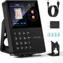 KUIIYER 3 in 1 Time Clocks for Employees Small Business (Face + Palm Print + PIN) Employee Clock in & Out Machine Attendance Punch Clock