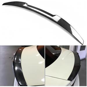 Rear Trunk Spoiler Compatible with Audi 2014-2020 A3 S3 RS3, High Kick M4 Style Duckbill Spoiler Fits for 14-20 Sedan 4 Door, Exterior Spoiler Wing Lip (Carbon Fiber Pattern)